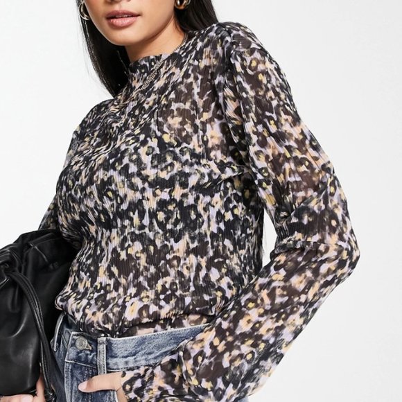 & Other Stories Tops - & Other Stories Crinkled Print Top